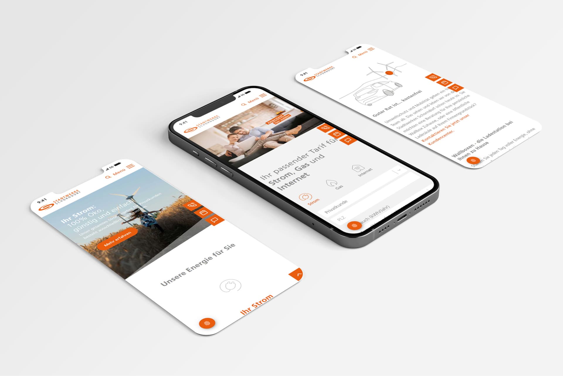 Stadtwerke Schorndorf Smartphone Design